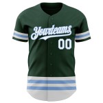 Authentic Line Green Jersey Baseball Blau Weiß-Hell Custom Authentic Line Green Jersey Baseball Blau Weiß-Hell Custom