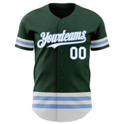 Authentic Line Green Jersey Baseball Blau Weiß-Hell Custom Authentic Line Green Jersey Baseball Blau Weiß-Hell Custom