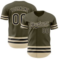 Salute Schwarz-Creme Service Olive To Jersey Baseball Authentic Custom Line