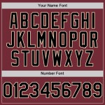 Custom Authentic Baseball Jersey Line Burgund Schwarz-Creme Custom Authentic Baseball Jersey Line Burgund Schwarz-Creme