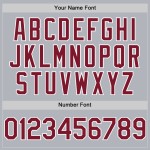 Custom Line Crimson-Weiß Grau Jersey Authentic Baseball Custom Line Crimson-Weiß Grau Jersey Authentic Baseball