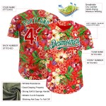 Baseball Kelly Jersey Custom Grün-Weiß Blumenmuster Big Northeast Authentic Design Rot 3D China Baseball Kelly Jersey Custom Grün-Weiß Blumenmuster Big Northeast Authentic Design Rot 3D China