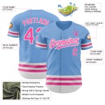 Authentic Line Custom Pink-Weiß Blau Baseball Trikot Hell Authentic Line Custom Pink-Weiß Blau Baseball Trikot Hell