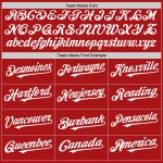 Mesh Custom Jersey Throwback Weiß Authentic Rot Baseball Mesh Custom Jersey Throwback Weiß Authentic Rot Baseball