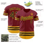Authentisches Crimson Jersey Custom Line Schwarz-Gold Baseball Authentisches Crimson Jersey Custom Line Schwarz-Gold Baseball