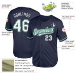 Marineblaues Trikot Grün-Grau Baseball Authentic Throwback Mesh Kelly Custom Marineblaues Trikot Grün-Grau Baseball Authentic Throwback Mesh Kelly Custom