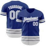Grau-Weiß Custom Jersey Authentic Baseball Royal Line Grau-Weiß Custom Jersey Authentic Baseball Royal Line