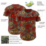 China Big Northeast Flower Jersey Musterdesign Rot-Schwarz Baseball Authentic 3D Olive Custom China Big Northeast Flower Jersey Musterdesign Rot-Schwarz Baseball Authentic 3D Olive Custom