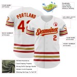 Baseball Authentic Custom Gold Trikot Rot-Old White Line Baseball Authentic Custom Gold Trikot Rot-Old White Line