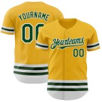 Grün-Weiß Authentic Gold Baseball Line Trikot Custom Grün-Weiß Authentic Gold Baseball Line Trikot Custom
