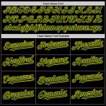 Authentisches Baseball Schwarz Grün-Gelb Jersey Throwback Custom Mesh Authentisches Baseball Schwarz Grün-Gelb Jersey Throwback Custom Mesh