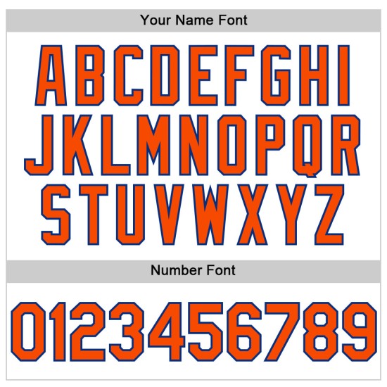 Orange-Royal Weiß Baseball Custom Line Trikot Authentic Orange-Royal Weiß Baseball Custom Line Trikot Authentic