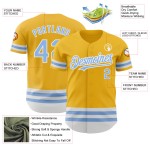 Goldblau-Weiß Authentic Jersey Custom Light Baseball Line Goldblau-Weiß Authentic Jersey Custom Light Baseball Line