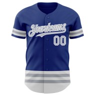 Grau-Weiß Custom Jersey Authentic Baseball Royal Line Grau-Weiß Custom Jersey Authentic Baseball Royal Line