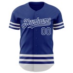 Benutzerdefinierte Jersey Line Baseball Royal Weiß Authentic Benutzerdefinierte Jersey Line Baseball Royal Weiß Authentic