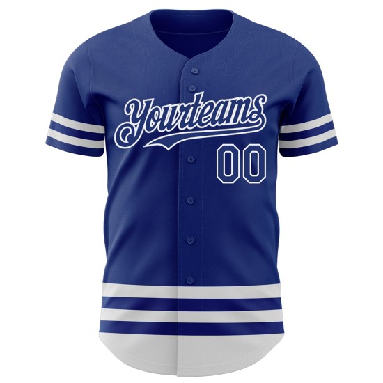 Benutzerdefinierte Jersey Line Baseball Royal Weiß Authentic Benutzerdefinierte Jersey Line Baseball Royal Weiß Authentic