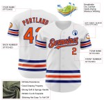 Orange-Royal Weiß Baseball Custom Line Trikot Authentic Orange-Royal Weiß Baseball Custom Line Trikot Authentic