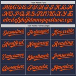 Throwback Navy Mesh Custom Jersey Baseball Authentic Orange Throwback Navy Mesh Custom Jersey Baseball Authentic Orange