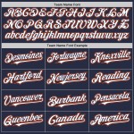 Throwback Weiß-Orange Navy Authentic Jersey Baseball Custom Mesh Throwback Weiß-Orange Navy Authentic Jersey Baseball Custom Mesh