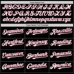 Baseball Schwarzes Custom Throwback-Trikot Authentic Weiß-Karmesinrot Mesh Baseball Schwarzes Custom Throwback-Trikot Authentic Weiß-Karmesinrot Mesh