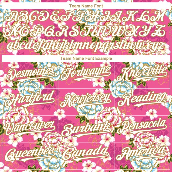 China Baseball Weiß-Alt Jersey Rosa Große Authentische Blume Benutzerdefinierte 3D Gold Heißer Design Nordosten Muster China Baseball Weiß-Alt Jersey Rosa Große Authentische Blume Benutzerdefinierte 3D Gold Heißer Design Nordosten Muster
