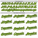 Line Custom Grün-Schwarz Neon Baseball Trikot Weiß Authentic Line Custom Grün-Schwarz Neon Baseball Trikot Weiß Authentic