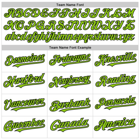 Line Custom Grün-Schwarz Neon Baseball Trikot Weiß Authentic Line Custom Grün-Schwarz Neon Baseball Trikot Weiß Authentic