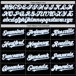 Weiß-Hellblaues Throwback Baseball Mesh Authentic Jersey Custom Black Weiß-Hellblaues Throwback Baseball Mesh Authentic Jersey Custom Black
