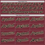 Custom Authentic Baseball Jersey Line Burgund Schwarz-Creme Custom Authentic Baseball Jersey Line Burgund Schwarz-Creme