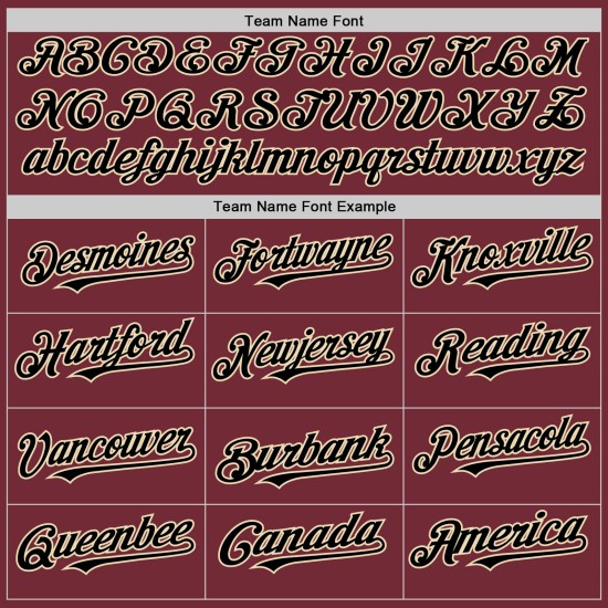 Custom Authentic Baseball Jersey Line Burgund Schwarz-Creme Custom Authentic Baseball Jersey Line Burgund Schwarz-Creme