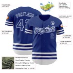 Benutzerdefinierte Jersey Line Baseball Royal Weiß Authentic Benutzerdefinierte Jersey Line Baseball Royal Weiß Authentic