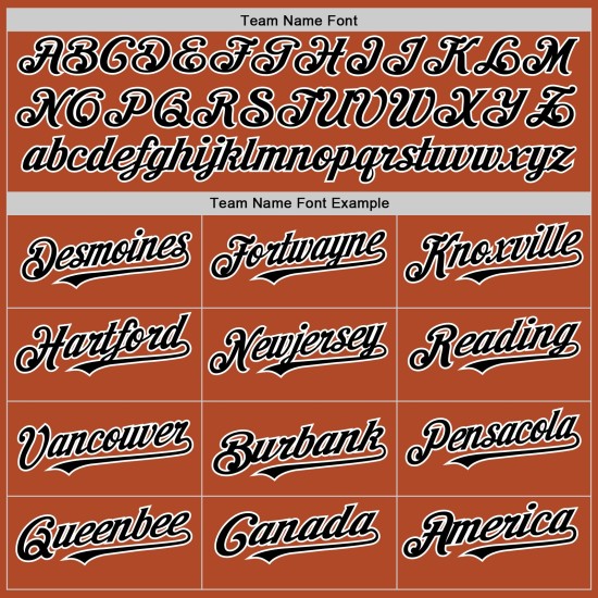 Authentisches oranges Custom-Trikot Texas Baseball Schwarz-Weiß-Linie Authentisches oranges Custom-Trikot Texas Baseball Schwarz-Weiß-Linie