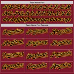 Authentisches Crimson Jersey Custom Line Schwarz-Gold Baseball Authentisches Crimson Jersey Custom Line Schwarz-Gold Baseball