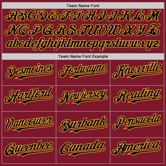 Authentisches Crimson Jersey Custom Line Schwarz-Gold Baseball Authentisches Crimson Jersey Custom Line Schwarz-Gold Baseball