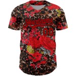 Jersey Northeast Design Leopard Big 3D China Rot Authentisches und schwarzes Baseball-Musterdruck Benutzerdefinierte Blume Jersey Northeast Design Leopard Big 3D China Rot Authentisches und schwarzes Baseball-Musterdruck Benutzerdefinierte Blume