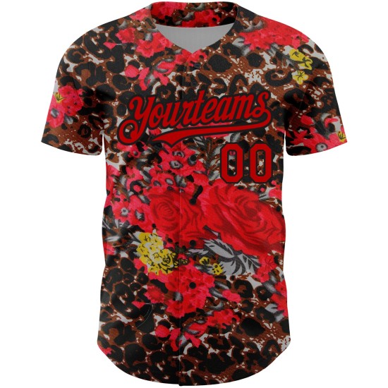 Jersey Northeast Design Leopard Big 3D China Rot Authentisches und schwarzes Baseball-Musterdruck Benutzerdefinierte Blume Jersey Northeast Design Leopard Big 3D China Rot Authentisches und schwarzes Baseball-Musterdruck Benutzerdefinierte Blume