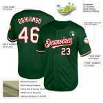 Jersey Custom Baseball Mesh Authentic Throwback Weiß-Rot Grün Jersey Custom Baseball Mesh Authentic Throwback Weiß-Rot Grün