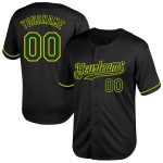 Authentisches Baseball Schwarz Grün-Gelb Jersey Throwback Custom Mesh Authentisches Baseball Schwarz Grün-Gelb Jersey Throwback Custom Mesh