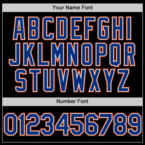 Mesh Royal-Orange Schwarz Baseball Custom Jersey Authentic Throwback Mesh Royal-Orange Schwarz Baseball Custom Jersey Authentic Throwback