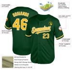 Throwback Authentic Gold-Weiß Baseball Custom Mesh Grünes Trikot Throwback Authentic Gold-Weiß Baseball Custom Mesh Grünes Trikot