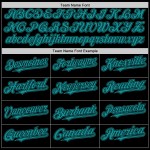 Baseball Schwarz Jersey Authentisches Teal Throwback Mesh Custom Baseball Schwarz Jersey Authentisches Teal Throwback Mesh Custom