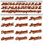 Line Braun-Orange Jersey Authentic Baseball Weiß Custom Line Braun-Orange Jersey Authentic Baseball Weiß Custom