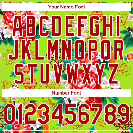 3D Blume Große Baseball Neon Muster Jersey Design Nordosten Custom Grün China Rot-Weiß Authentische 3D Blume Große Baseball Neon Muster Jersey Design Nordosten Custom Grün China Rot-Weiß Authentische
