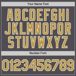 Baseball Line Trikot Authentic Grau Stahl Alt Gold-Weiß Custom Baseball Line Trikot Authentic Grau Stahl Alt Gold-Weiß Custom