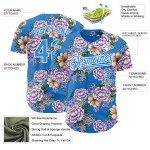 Baseball-Muster Jersey 3D China Nordosten Authentische weiße Blume Großes Design Blau Elektrische Custom Baseball-Muster Jersey 3D China Nordosten Authentische weiße Blume Großes Design Blau Elektrische Custom