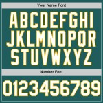 Authentic Line Teal Weiß-Gold Jersey Custom Baseball Authentic Line Teal Weiß-Gold Jersey Custom Baseball