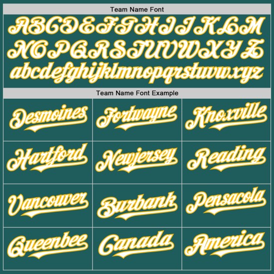 Authentic Line Teal Weiß-Gold Jersey Custom Baseball Authentic Line Teal Weiß-Gold Jersey Custom Baseball