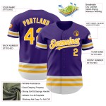 Gold-Weiß Lila Baseball Custom Authentic Line Trikot Gold-Weiß Lila Baseball Custom Authentic Line Trikot