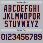 Custom Jersey Baseball Grau Navy-Orange Line Authentic Custom Jersey Baseball Grau Navy-Orange Line Authentic