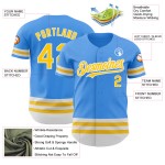 Electric Line Gelb-Weiß Trikot Blau Custom Baseball Authentic Electric Line Gelb-Weiß Trikot Blau Custom Baseball Authentic